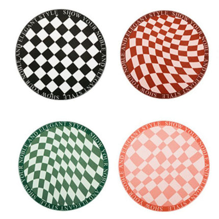 Retro Chessboard Coffee Cup Mat