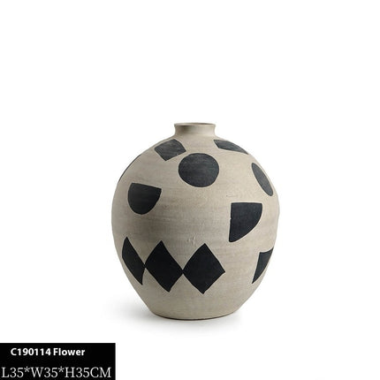 Nordic Style Handmade Ceramic Vase Model Room