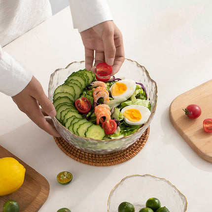 Transparent Glass Dishware Suit Household Fruit Plate