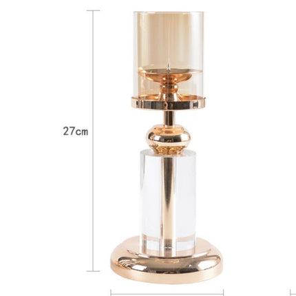 Crystal Candle Holder Candlelight Dinner Decoration Small