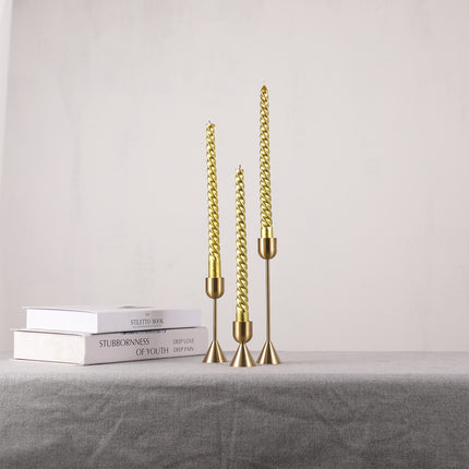 Copper Aluminum Metal Candle Holder Wedding Shooting Props Household Vintage Candle Holder