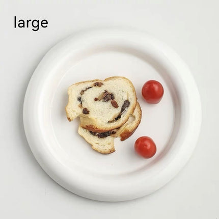 Ins Style Chubby Doodle Round Plate Cutlery Large Size 20cm