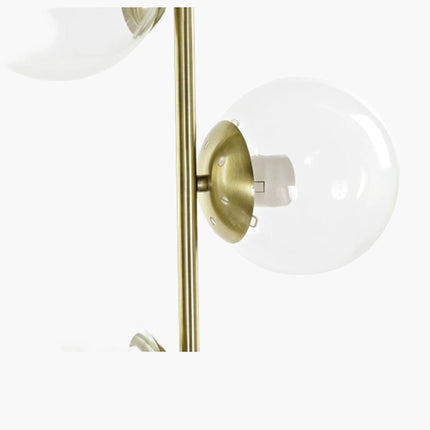 Floor Lamp Crystal Golden Metal Transparent