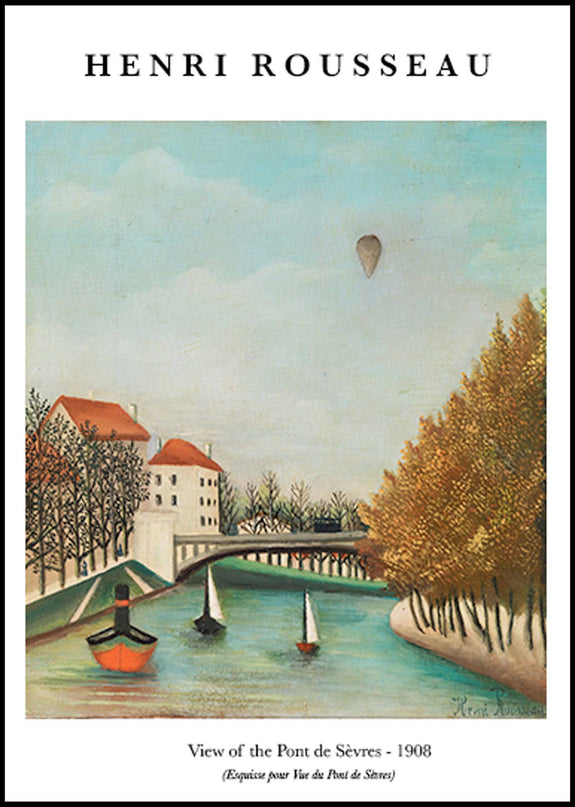 henri rousseau poster - View of the Pont de Sèvres Poster