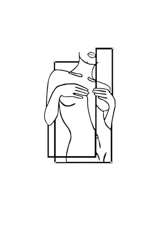 Female Body Line Silhouette Wall Decoration