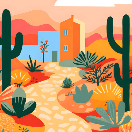Orange Desert Boho Poster