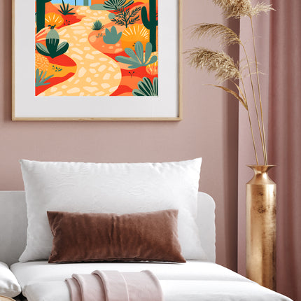 Orange Desert Boho Poster