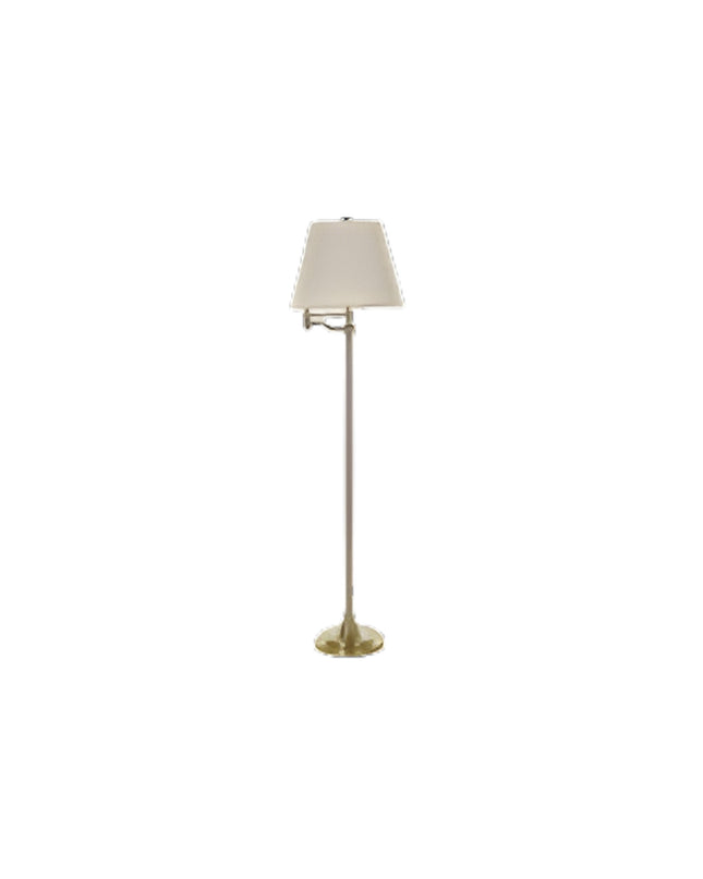 Floor Lamp Beige Golden Metal