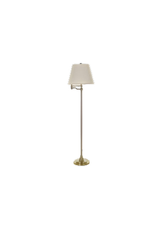 Floor Lamp Beige Golden Metal