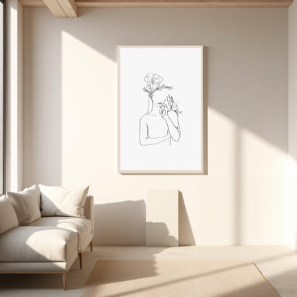 Abstract Feminine Line Art Poster