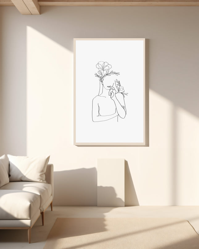 Abstract Feminine Line Art Poster