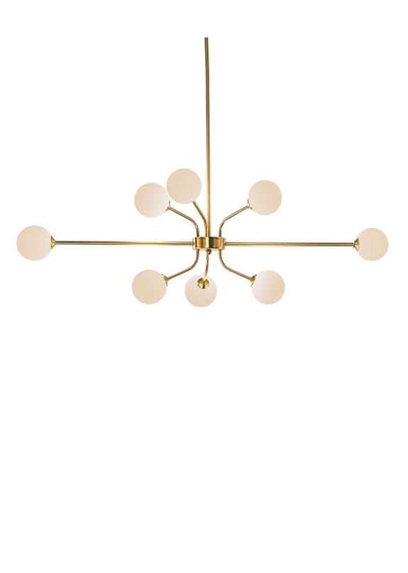 Ceiling Light DKD Home Decor White Golden Metal Crystal 9 W 110 x 38 x 38 cm