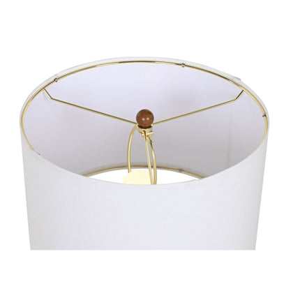 Floor Lamp Brown Wood Metal Aluminium
