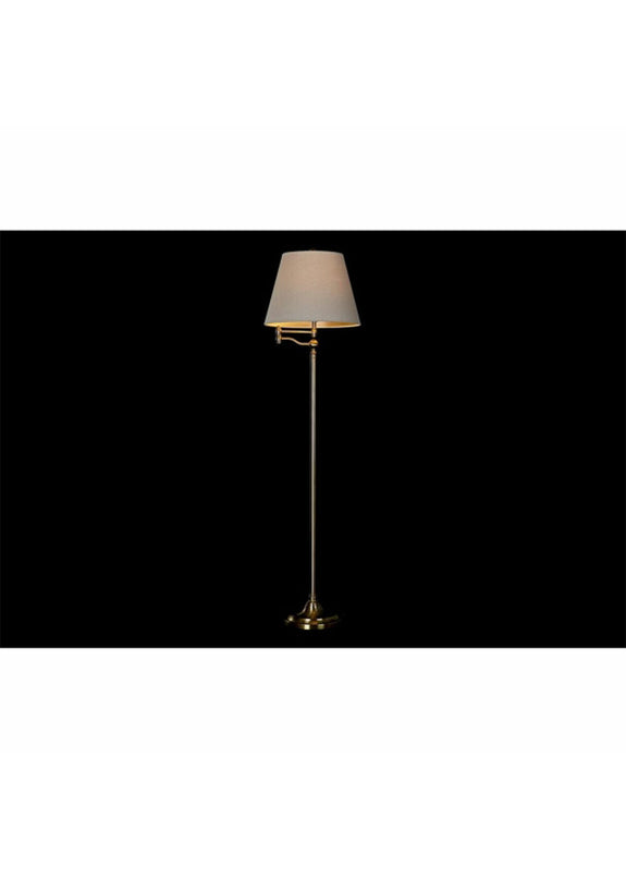 Floor Lamp Beige Golden Metal