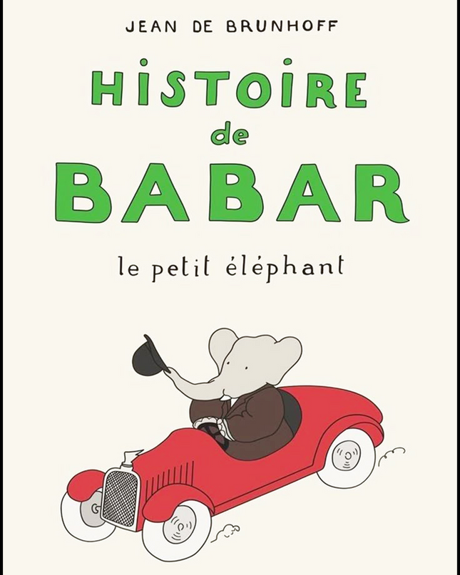 Babar Illustration Cover - Jean de Brunhoff
