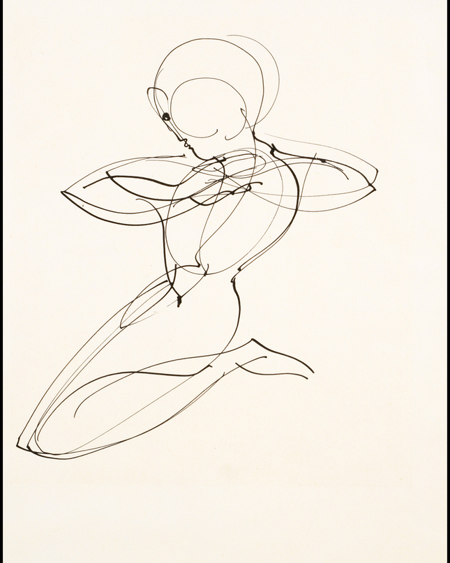 Oskar Schlemmer - Bauhaus Kneeling Figure