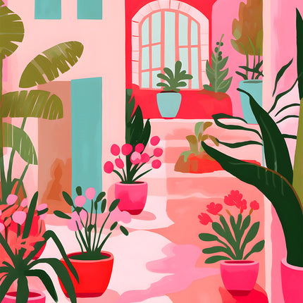 Pink Garden Poster
