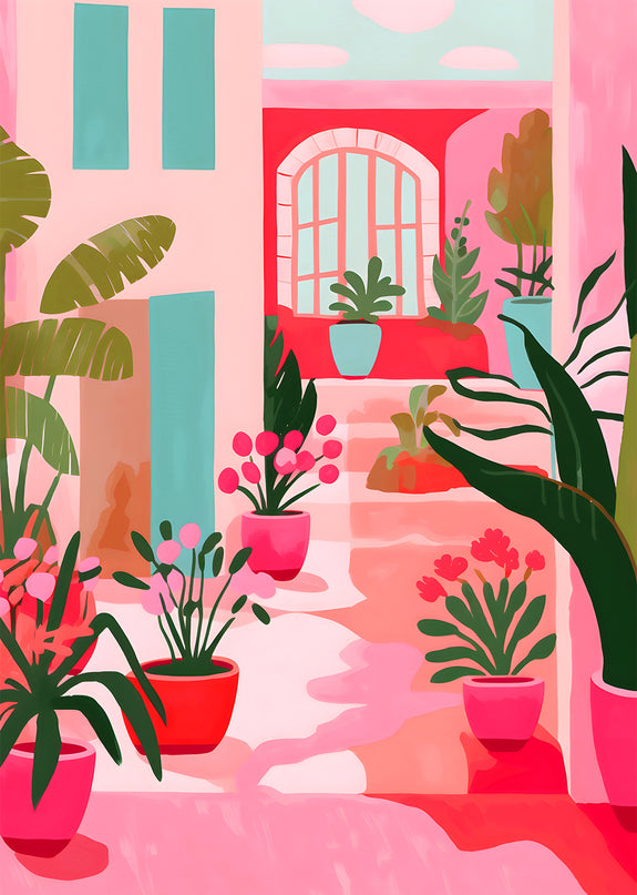 Pink Garden Poster