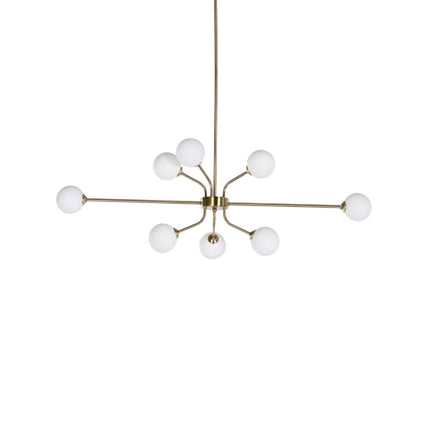 Ceiling Light DKD Home Decor White Golden Metal Crystal 9 W 110 x 38 x 38 cm