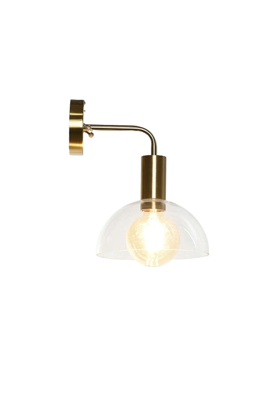 Wall Lamp Golden Metal Crystal